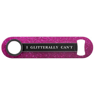 Funny Bling Drink Joke Pink Glitzer Glitzern Speed Flaschenöffner