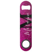 Funny Bling Drink Joke Pink Glitzer Glitzern Speed Flaschenöffner (Rückseite)