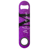 Funny Bling trinkt Lila Glitzer Glitzern Speed Flaschenöffner (Rückseite)