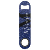 Funny Bling trinkt Navy Blue Glitzer Glitzern Speed Flaschenöffner (Rückseite)