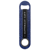 Funny Bling trinkt Navy Blue Glitzer Glitzern Speed Flaschenöffner (Vorderseite)