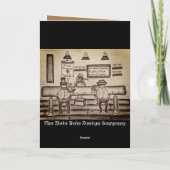 Funny Blitzen Weihnachtskarte Karte (Rückseite)