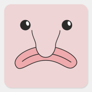 Funny Blobfish Funny Animals Blobfish Kostüm Squas Quadratischer Aufkleber