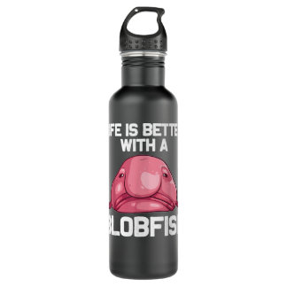 Funny Blobfish Geschenk für Männer Frauen Seetang  Edelstahlflasche