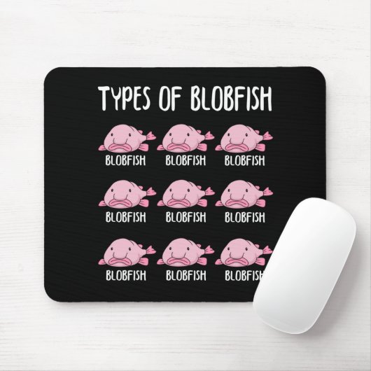 Funny Blobfish Geschenk Girls Boys Unterwasser Blo Mousepad (Mit Mouse)