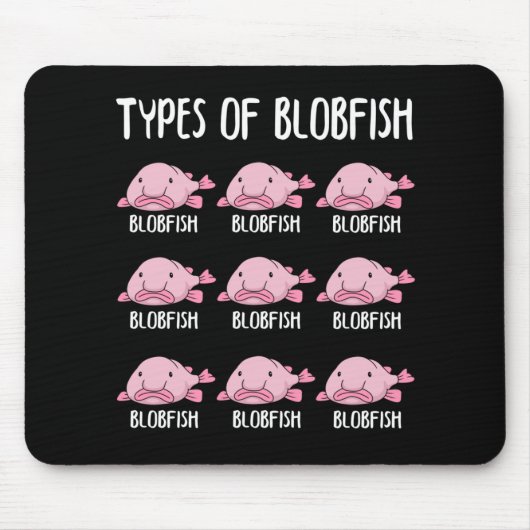 Funny Blobfish Geschenk Girls Boys Unterwasser Blo Mousepad (Vorne)