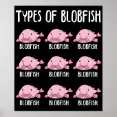 Funny Blobfish Geschenk Girls Boys Unterwasser Blo Poster (Vorne)