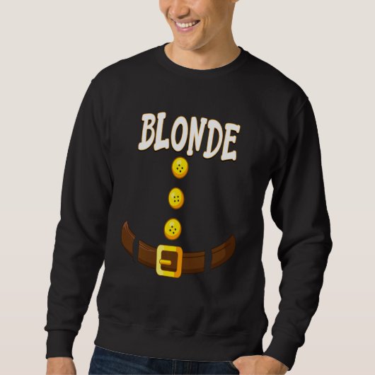 Funny Blonde Christmas Gnome Dwarf Matching Elf Co Sweatshirt (Vorderseite)