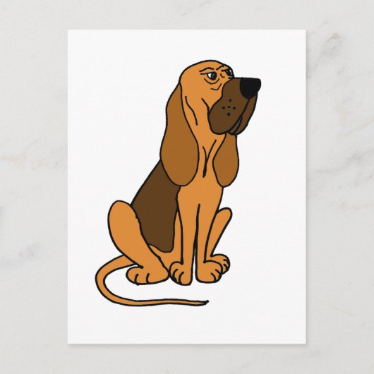 Funny Bloodhound Puppy Dog Postkarte (Vorderseite)
