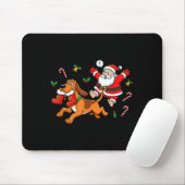 Funny Bloodhound Santa Claus Boots Christmas Women Mousepad (Mit Mouse)