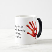 Funny Bloody Hands Coffee Mugs Verwandlungstasse (VorderseiteRechts)