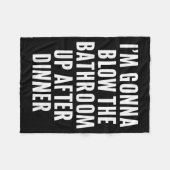 Funny Blow The Bathroom Adult Humor Inappropriate Fleecedecke (Vorderseite (Horizontal))
