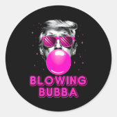 Funny Blowing Bubba Runder Aufkleber (Vorderseite)