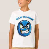 Funny Blue Angry Emoji Kids T - Shirt (Vorderseite)