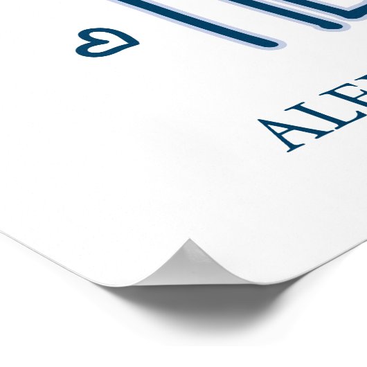 Funny Blue Baby Addition Poster (Ecke)