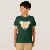 Funny Blue Beige Teddy Bär Niedlicher Vector Art T-Shirt (Vorne ganz)