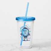 Funny Blue Bird Acrylic Acryltrinkbecher (Rückseite)