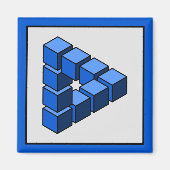 Funny Blue Black Gray Unpossible Triangle Blocks Magnet (Vorne)