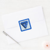 Funny Blue Black Impossible Triangle Blocks Quadratischer Aufkleber (Umschlag)