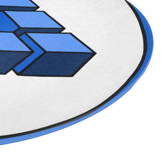 Funny Blue Black Impossible Triangle Blocks Schneidebrett (Ecke)