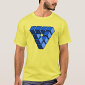 Funny Blue Black Tocks Blocks Triangle Cartoon Art T-Shirt (Vorderseite)