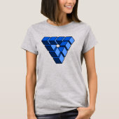 Funny Blue Black Tocks Blocks Triangle Pop Art T-Shirt (Vorderseite)