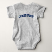 Funny Blue Black Tocks Blocks Triangle Vector Art Baby Strampler (Rückseite)