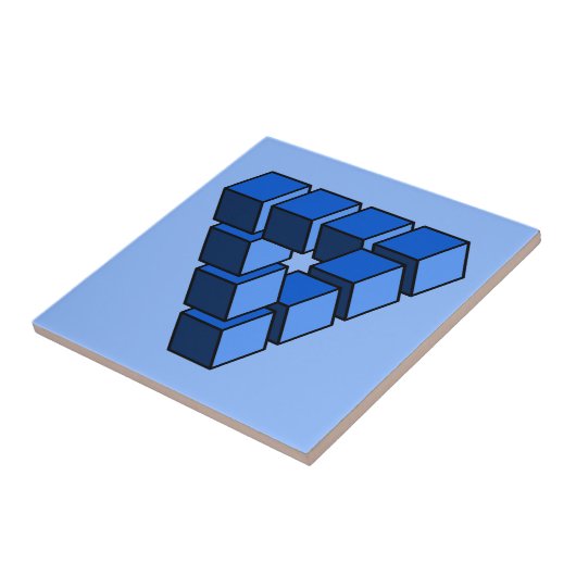 Funny Blue Black Tocks Blocks Triangle Vector Art Fliese (Seite)