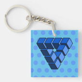 Funny Blue Black Tocks Blocks Triangle Vector Art Schlüsselanhänger (Vorderseite)