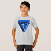 Funny Blue Black Tocks Blocks Triangle Vector Art T-Shirt (Vorne ganz)