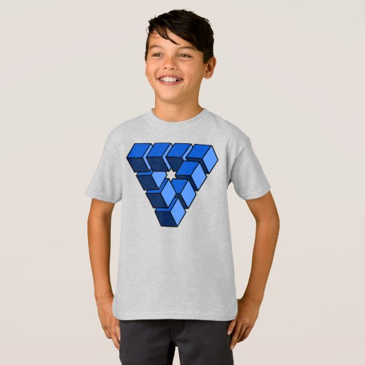 Funny Blue Black Tocks Blocks Triangle Vector Art T-Shirt (Vorne ganz)