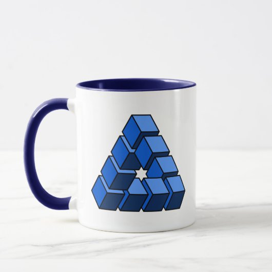 Funny Blue Black Tocks Blocks Triangle Vector Art Tasse (Links)