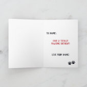 Funny Blue Bulldog Birthday Karte (Innenseite)