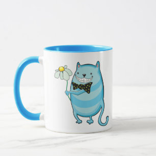 Funny Blue Cat Tasse