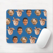 Funny Blue Custom Vater 3 Kids Foto Mousepad (Mit Mouse)