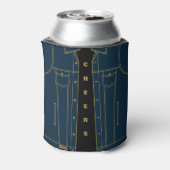 Funny Blue Denim Jacket Can Cooler - Chef Dosenkühler (Kanne Rückseite)