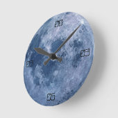 Funny blue full moon space night cover runde wanduhr (Winkel)