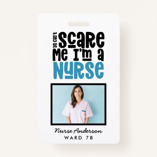 Funny Blue Girl Typografie danke Ihnen modernen Ausweis (Vorderseite)