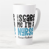 Funny Blue Girl Typografie danke Ihnen modernen Milchtasse (Rechte Ecke)