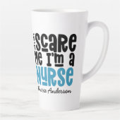 Funny Blue Girl Typografie danke Ihnen modernen Milchtasse (Rechts)