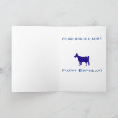 Funny Blue Goat Happy Birthday Card Karte (Innenseite)