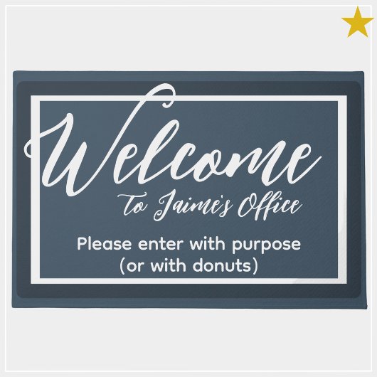 Funny Blue Individuelle Name Office Workplace Door Fußmatte