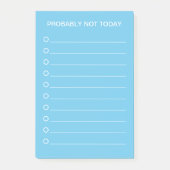 Funny Blue List Maker Post-it Klebezettel (Vorderseite)