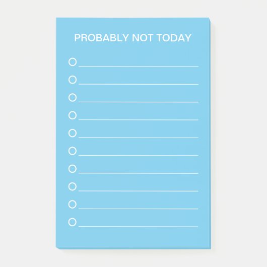 Funny Blue List Maker Post-it Klebezettel (Vorderseite)