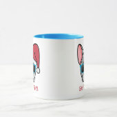 Funny Blue Merle Frenchie Santa Paws Weihnachten Tasse (Zentrum)