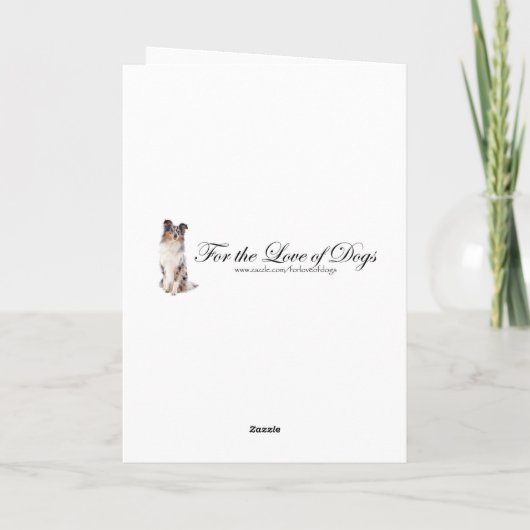 Funny Blue Merle Sheltie Mutter Day Card Karte (Rückseite)