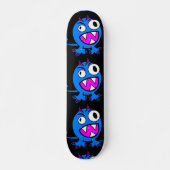 FUNNY BLUE MONSTER ALIEN Skateboards (Vorne)