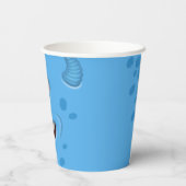 Funny Blue Monster Face Party Paper Cups Pappbecher (Rückseite)
