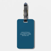 Funny Blue Nope nicht Ihr Bag Text Gepäckanhänger (Rückseite vertikal)