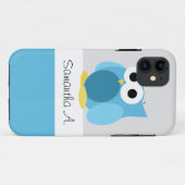 Funny Blue Owl - Personalisiertes iPhone 5 Fall Case-Mate iPhone Hülle (Rückseite (Horizontal))